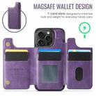 For iPhone 16 Pro DG.MING MAGKING-K3 Series MagSafe RFID Card Bag Detachable Phone Case(Purple) - 3