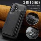 For iPhone 16 Plus DG.MING MAGKING-K3 Series MagSafe RFID Card Bag Detachable Phone Case(Black) - 2