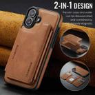 For iPhone 16 Plus DG.MING MAGKING-K3 Series MagSafe RFID Card Bag Detachable Phone Case(Brown) - 2