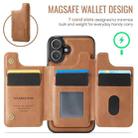 For iPhone 16 Plus DG.MING MAGKING-K3 Series MagSafe RFID Card Bag Detachable Phone Case(Brown) - 3