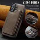 For iPhone 16 Plus DG.MING MAGKING-K3 Series MagSafe RFID Card Bag Detachable Phone Case(Coffee) - 2