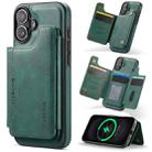 For iPhone 16 Plus DG.MING MAGKING-K3 Series MagSafe RFID Card Bag Detachable Phone Case(Green) - 1