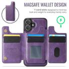 For iPhone 16 Plus DG.MING MAGKING-K3 Series MagSafe RFID Card Bag Detachable Phone Case(Purple) - 3