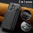 For iPhone 16 DG.MING MAGKING-K3 Series MagSafe RFID Card Bag Detachable Phone Case(Black) - 2