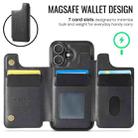For iPhone 16 DG.MING MAGKING-K3 Series MagSafe RFID Card Bag Detachable Phone Case(Black) - 3