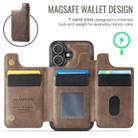 For iPhone 16 DG.MING MAGKING-K3 Series MagSafe RFID Card Bag Detachable Phone Case(Coffee) - 3