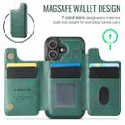 For iPhone 16 DG.MING MAGKING-K3 Series MagSafe RFID Card Bag Detachable Phone Case(Green) - 3