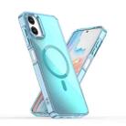 For Samsung Galaxy A06 4G Plating Gradient Discolor MagSafe Phone Case(Blue) - 1