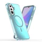 For Samsung Galaxy A56 5G Plating Gradient Discolor MagSafe Phone Case(Blue) - 1