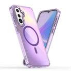 For Samsung Galaxy A56 5G Plating Gradient Discolor MagSafe Phone Case(Purple) - 1