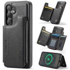 For Samsung Galaxy S25 5G DG.MING MAGKING-K3 Series MagSafe RFID Card Bag Detachable Phone Case(Black) - 1