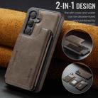 For Samsung Galaxy S25 5G DG.MING MAGKING-K3 Series MagSafe RFID Card Bag Detachable Phone Case(Coffee) - 2