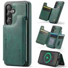 For Samsung Galaxy S25 5G DG.MING MAGKING-K3 Series MagSafe RFID Card Bag Detachable Phone Case(Green) - 1