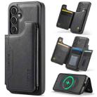 For Samsung Galaxy S25+ 5G DG.MING MAGKING-K3 Series MagSafe RFID Card Bag Detachable Phone Case(Black) - 1