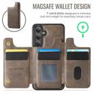 For Samsung Galaxy S25+ 5G DG.MING MAGKING-K3 Series MagSafe RFID Card Bag Detachable Phone Case(Coffee) - 3