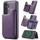 For Samsung Galaxy S25+ 5G DG.MING MAGKING-K3 Series MagSafe RFID Card Bag Detachable Phone Case(Purple) - 1