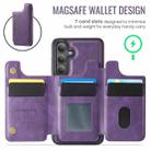 For Samsung Galaxy S25+ 5G DG.MING MAGKING-K3 Series MagSafe RFID Card Bag Detachable Phone Case(Purple) - 3