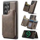 For Samsung Galaxy S25 Ultra 5G DG.MING MAGKING-K3 Series MagSafe RFID Card Bag Detachable Phone Case(Coffee) - 1