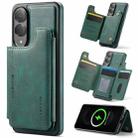 For Samsung Galaxy S25 Edge 5G DG.MING MAGKING-K3 Series MagSafe RFID Card Bag Detachable Phone Case(Green) - 1