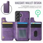 For Samsung Galaxy S24 5G DG.MING MAGKING-K3 Series MagSafe RFID Card Bag Detachable Phone Case(Purple) - 3