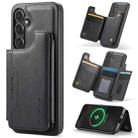 For Samsung Galaxy S24+ 5G DG.MING MAGKING-K3 Series MagSafe RFID Card Bag Detachable Phone Case(Black) - 1