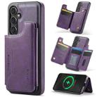 For Samsung Galaxy S24+ 5G DG.MING MAGKING-K3 Series MagSafe RFID Card Bag Detachable Phone Case(Purple) - 1