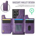 For Samsung Galaxy S24 Ultra 5G DG.MING MAGKING-K3 Series MagSafe RFID Card Bag Detachable Phone Case(Purple) - 3