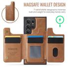 For Samsung Galaxy S23 Ultra 5G DG.MING MAGKING-K3 Series MagSafe RFID Card Bag Detachable Phone Case(Brown) - 3