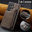 For Samsung Galaxy S23 Ultra 5G DG.MING MAGKING-K3 Series MagSafe RFID Card Bag Detachable Phone Case(Coffee) - 2
