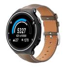 For Garmin Forerunner 220/735/735XT/230/235 20mm xDfind Flat Head Black Shark Fine Grain Leather Watch Band(Light Grey) - 1