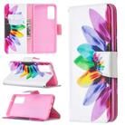 For Samsung Galaxy S20 FE 5G / S20 Lite Colored Drawing Pattern Horizontal Flip Leather Case with Holder & Card Slots & Wallet(Sun Flower) - 1