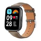 For Redmi Watch 3 Active / Lite 20mm xDfind Flat Head Black Shark Fine Grain Leather Watch Band(Light Grey) - 1