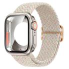 For Apple Watch 40mm / 41mm Ladder Buckle Loop Nylon Watch Band with Change to Ultra 49mm Film PC Case(Starlight Colorful) - 1