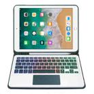 For iPad 9.7 2018 / 2017 / Pro 9.7 A07B-AS Backlight Bluetooth Touch Keyboard Leather Tablet Case with Pen Slot(Dark Green) - 3