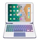 For iPad 9.7 2018 / 2017 / Pro 9.7 A07B-AS Backlight Bluetooth Touch Keyboard Leather Tablet Case with Pen Slot(Dark Purple) - 3