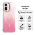 For iPhone 16 Borderless Series Magnetic MagSafe Gradient Color Phone Case(Pink) - 2