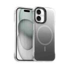 For iPhone 16 Borderless Series Magnetic MagSafe Gradient Color Phone Case(Black) - 1