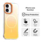 For iPhone 16 Borderless Series Magnetic MagSafe Gradient Color Phone Case(Yellow) - 2