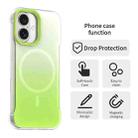 For iPhone 16 Borderless Series Magnetic MagSafe Gradient Color Phone Case(Green) - 2
