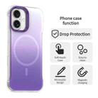 For iPhone 16 Borderless Series Magnetic MagSafe Gradient Color Phone Case(Purple) - 2