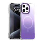 For iPhone 15 Pro Max Borderless Series Magnetic MagSafe Gradient Color Phone Case(Purple) - 1