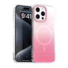 For iPhone 15 Pro Borderless Series Magnetic MagSafe Gradient Color Phone Case(Pink) - 1