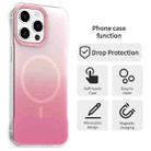 For iPhone 15 Pro Borderless Series Magnetic MagSafe Gradient Color Phone Case(Pink) - 2