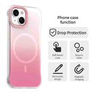 For iPhone 15 Plus Borderless Series Magnetic MagSafe Gradient Color Phone Case(Pink) - 2