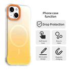 For iPhone 15 Plus Borderless Series Magnetic MagSafe Gradient Color Phone Case(Yellow) - 2