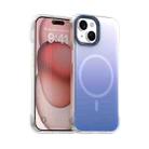 For iPhone 15 Plus Borderless Series Magnetic MagSafe Gradient Color Phone Case(Blue) - 1