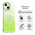 For iPhone 15 Plus Borderless Series Magnetic MagSafe Gradient Color Phone Case(Green) - 2