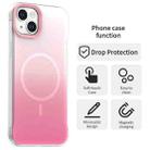 For iPhone 14 Borderless Series Magnetic MagSafe Gradient Color Phone Case(Pink) - 2