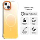 For iPhone 14 Borderless Series Magnetic MagSafe Gradient Color Phone Case(Yellow) - 2