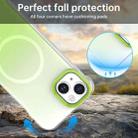For iPhone 14 Borderless Series Magnetic MagSafe Gradient Color Phone Case(Green) - 3